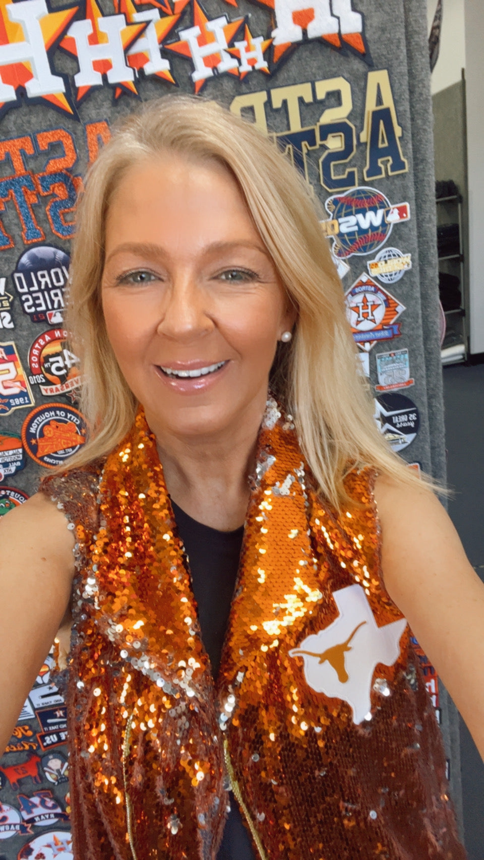 Gleaux Girl Sequin Moto Vest