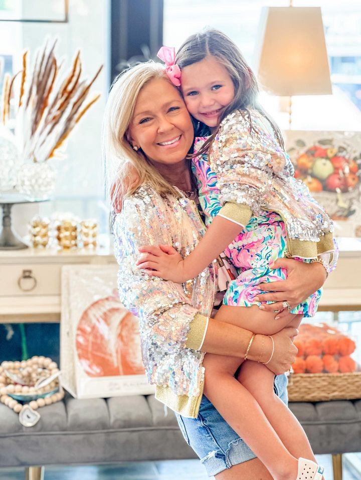 KIDS JUST WANNA HAVE FUN SEQUIN JACKET