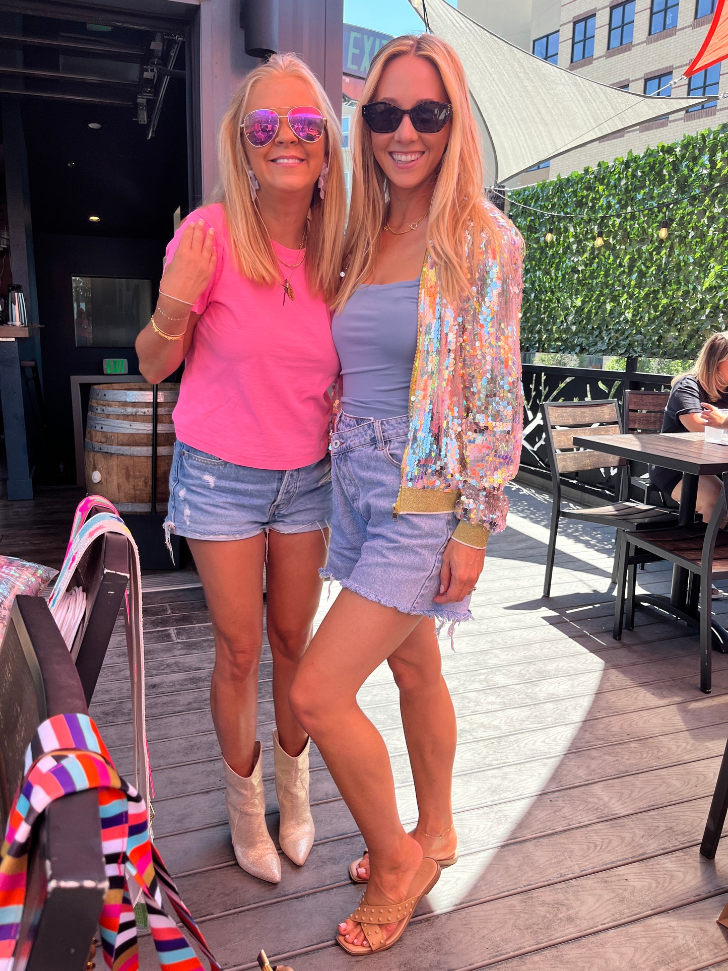 GIRLS JUST WANNA HAVE FUN SEQUIN JACKET