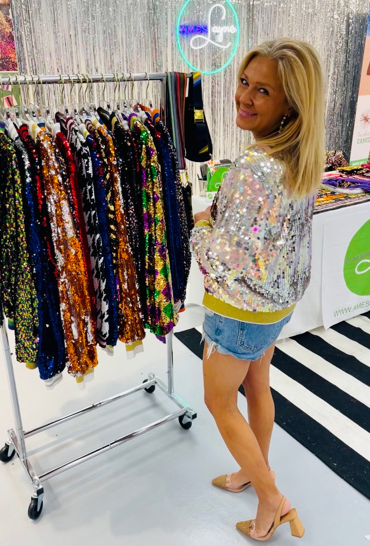 GIRLS JUST WANNA HAVE FUN SEQUIN JACKET