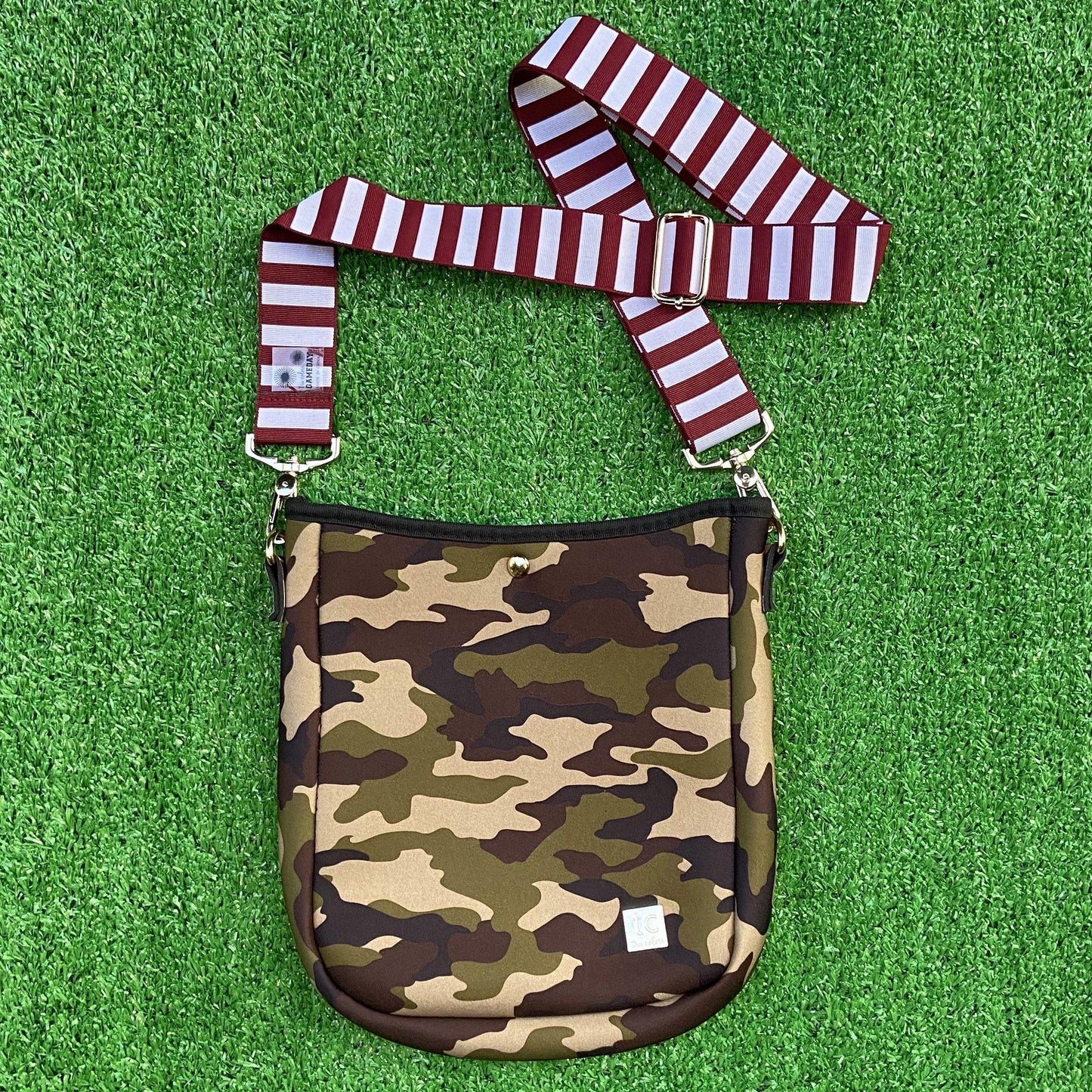 HARLIE Neoprene Camo Messenger Bag - TruColorsGameday