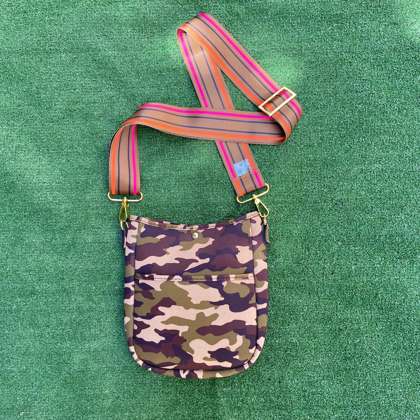 HARLIE Neoprene Camo Messenger Bag - TruColorsGameday