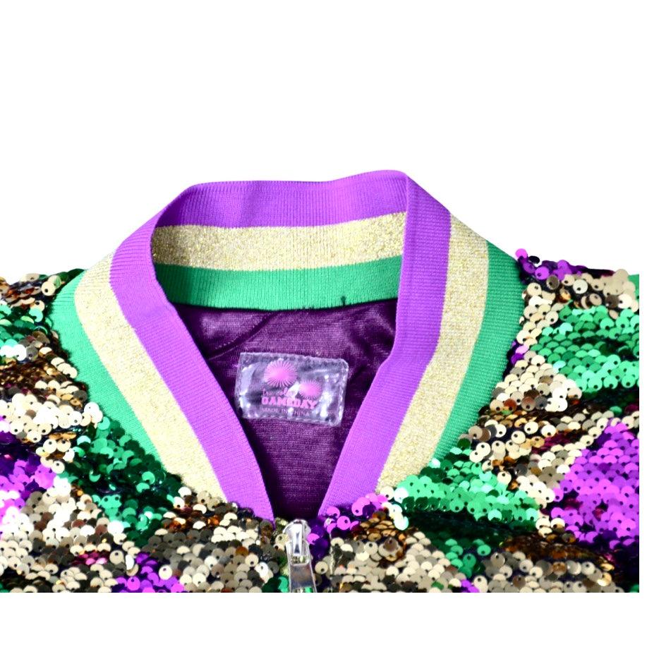 GLEAUX GIRL Kids Mardi Gras Sequin Jacket - TruColorsGameday