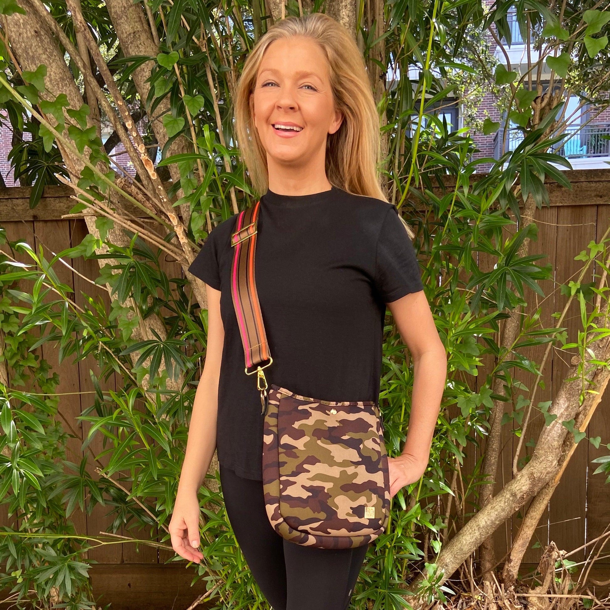 HARLIE Neoprene Camo Messenger Bag - TruColorsGameday