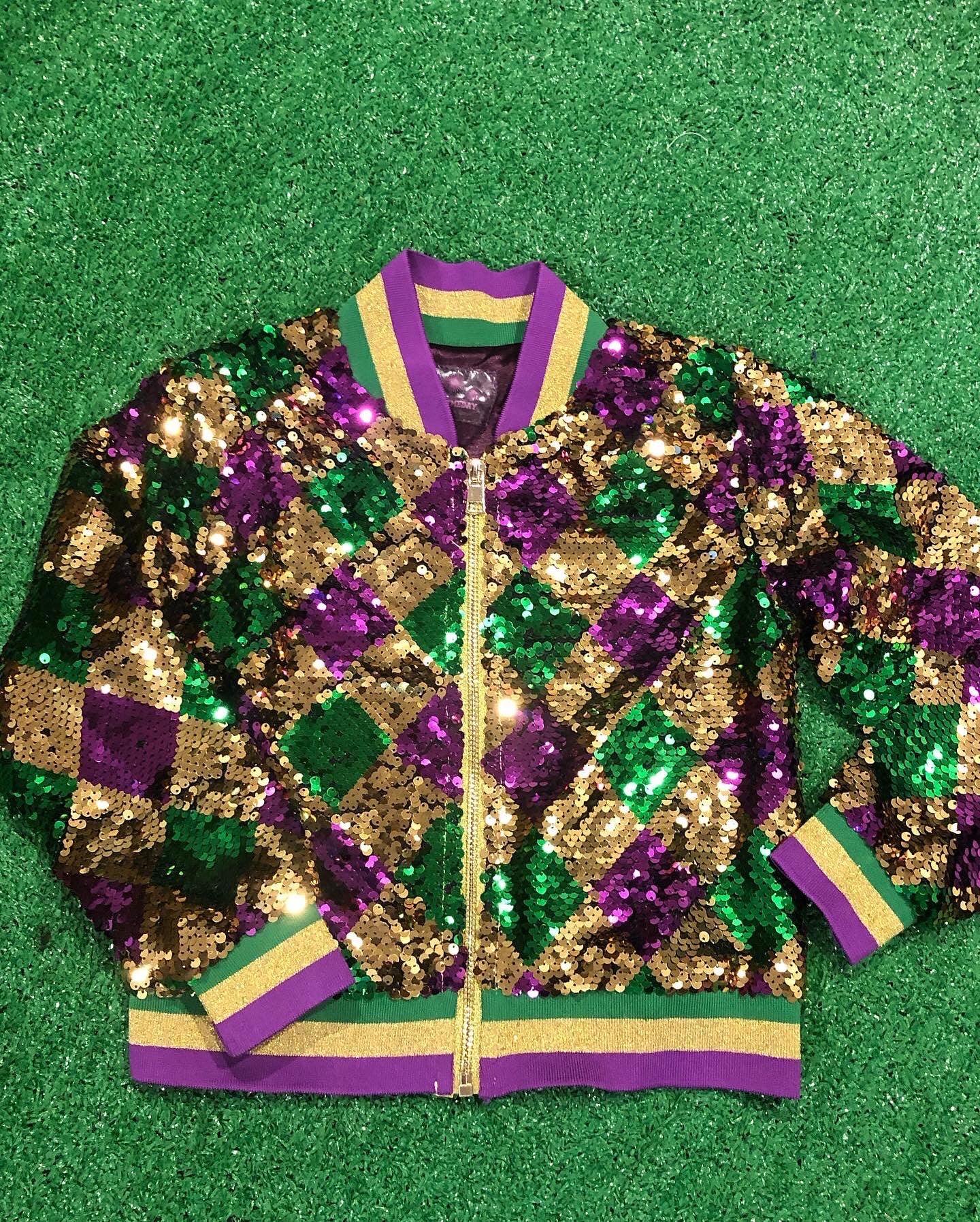 GLEAUX GIRL Kids Mardi Gras Sequin Jacket - TruColorsGameday