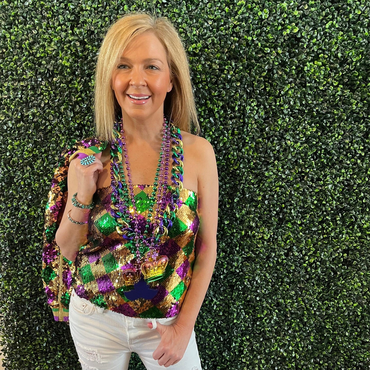 PIXIE Mardi Gras top - TruColorsGameday
