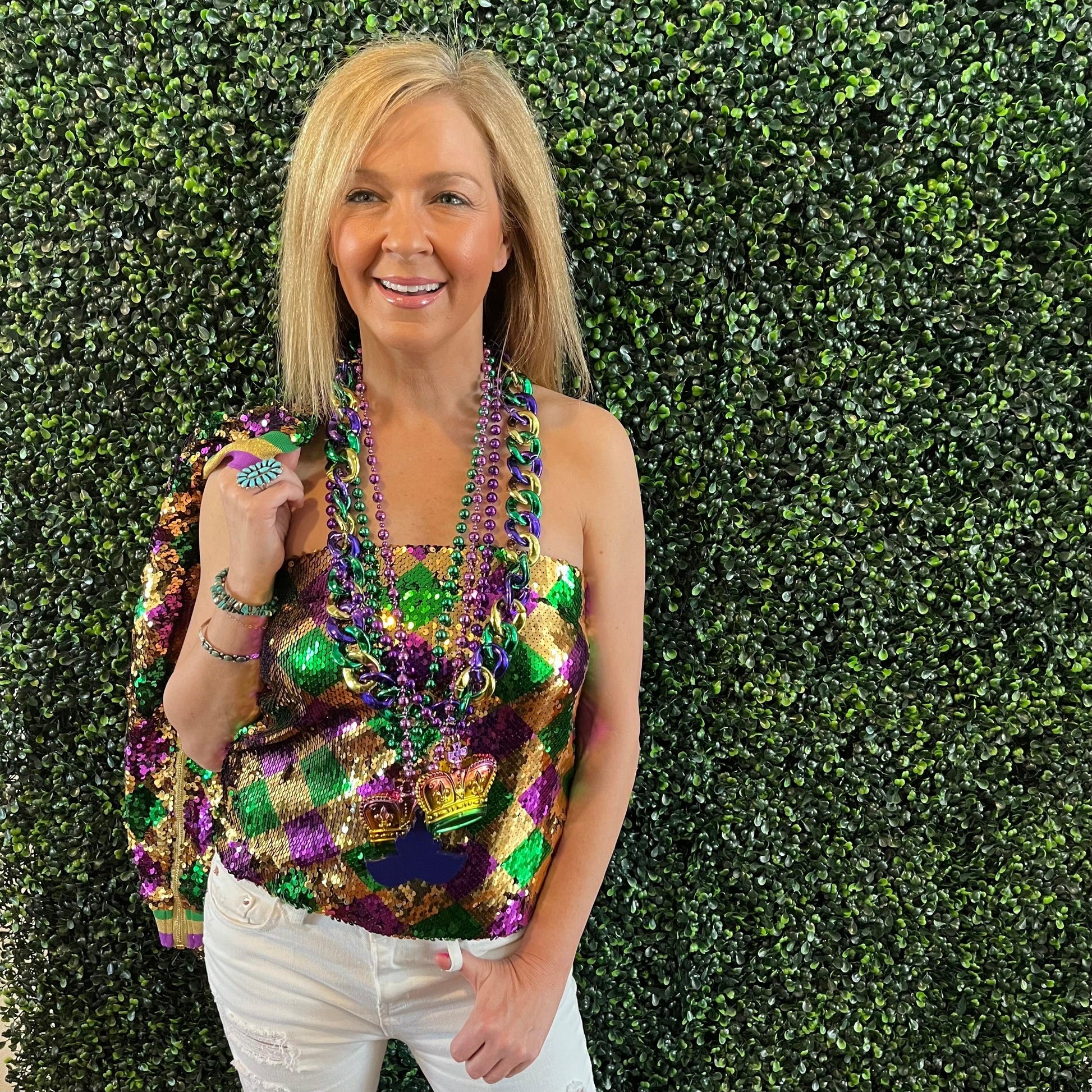 PIXIE Mardi Gras top - TruColorsGameday