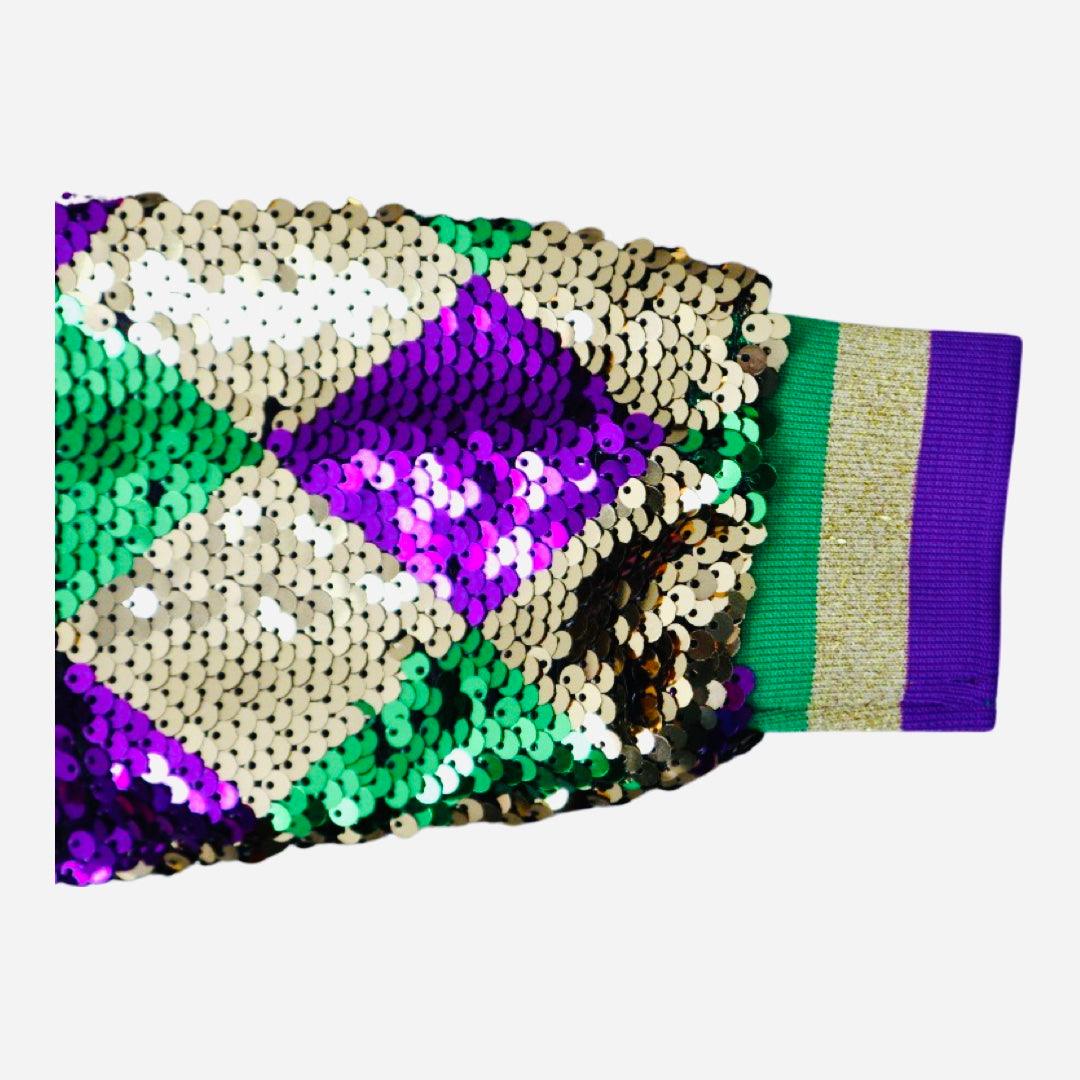 GLEAUX GIRL Kids Mardi Gras Sequin Jacket - TruColorsGameday