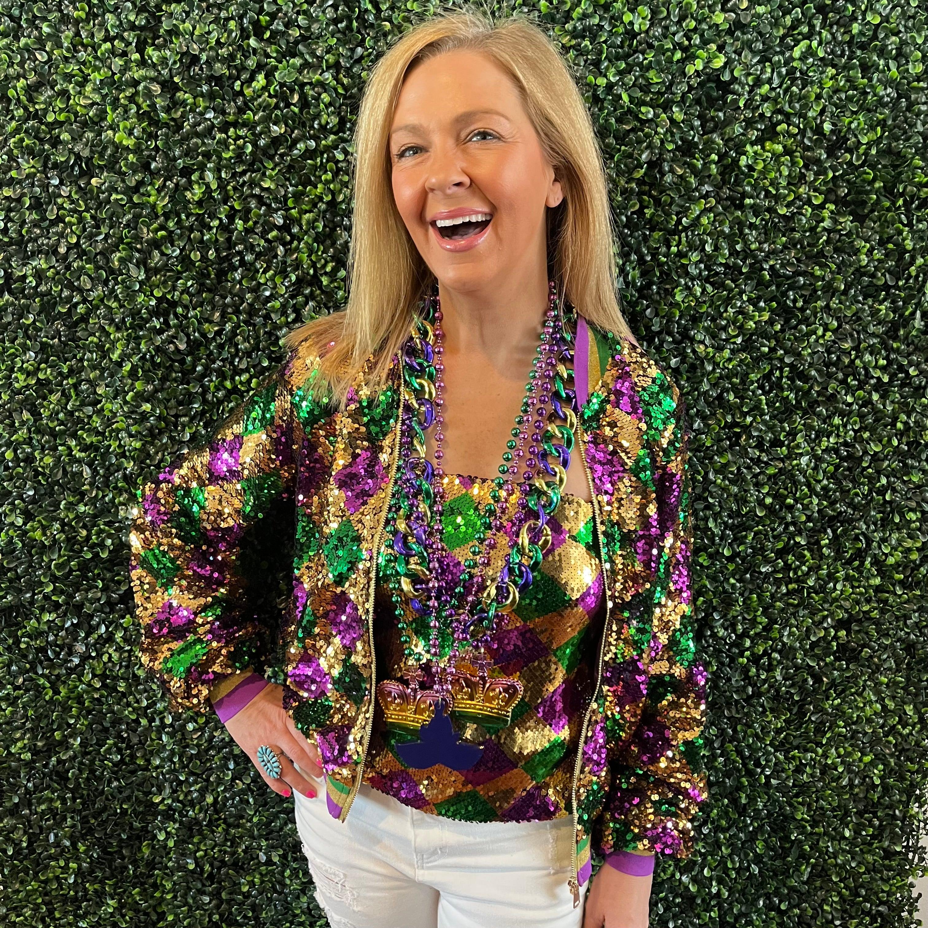 Go See The Mardi Gras Sequin Women Jacket