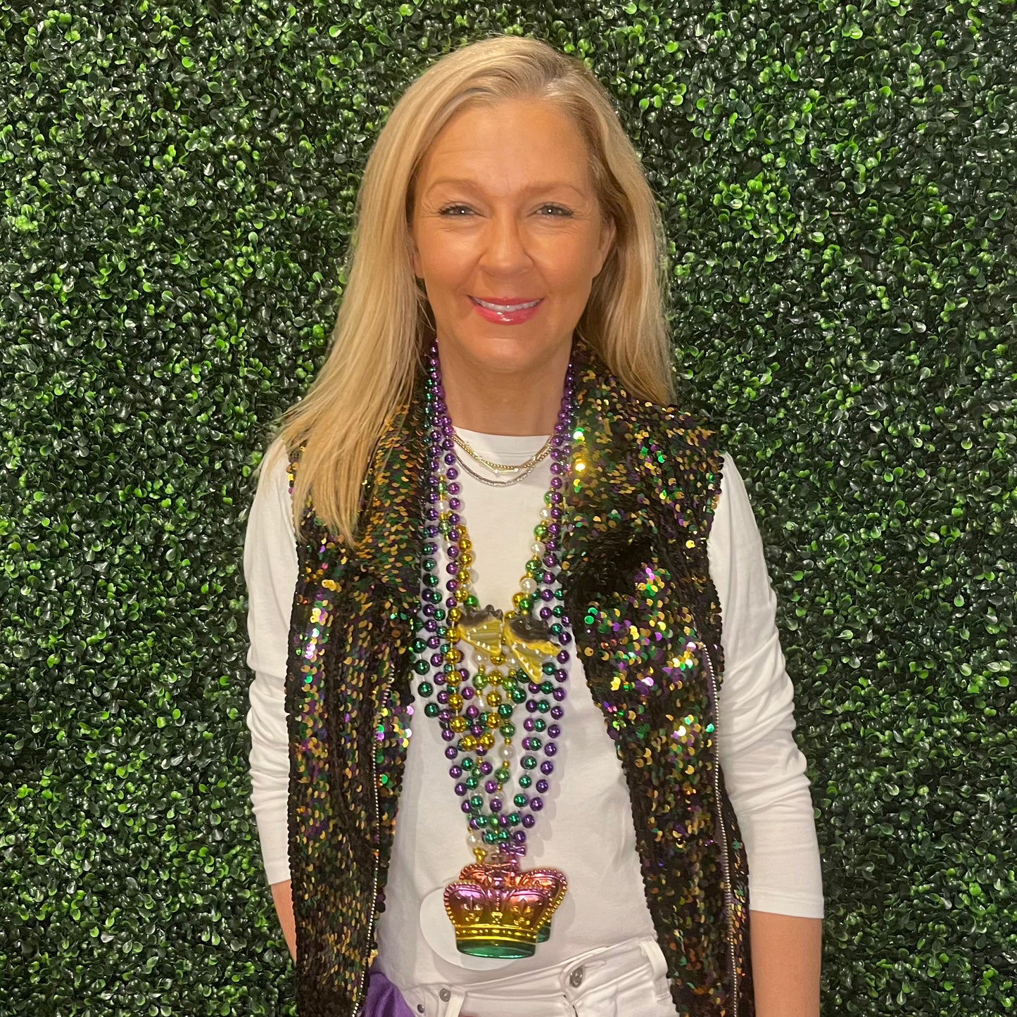 GLEAUX GIRL™ Mardi Gras Confetti Sequin Vest