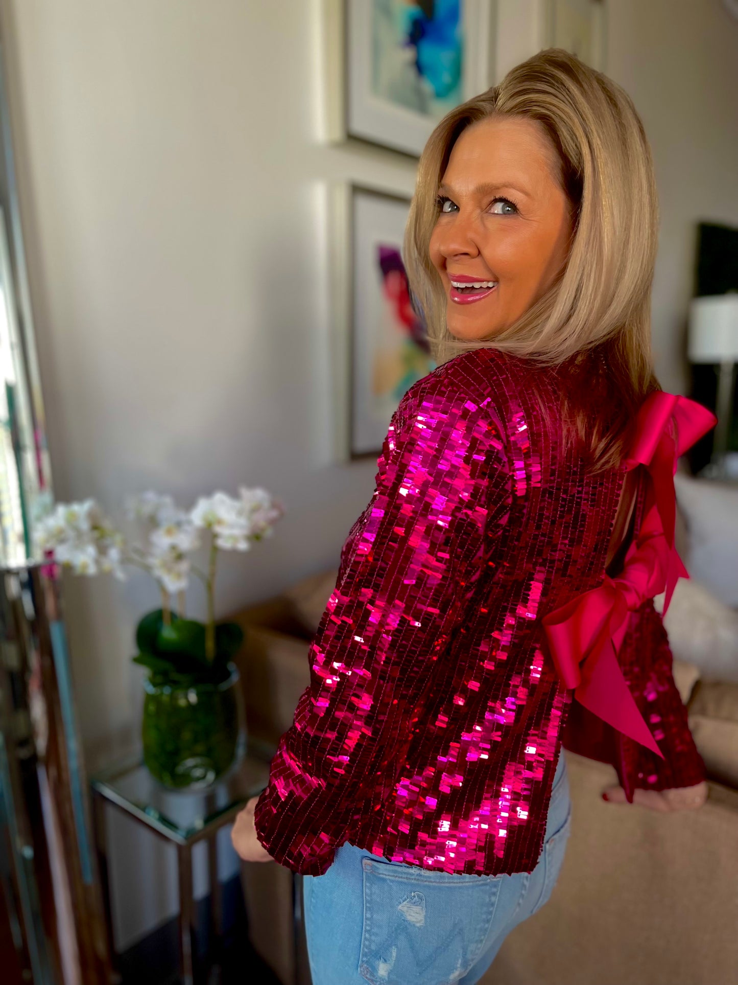 Belle of the Bow Sequin Jacket