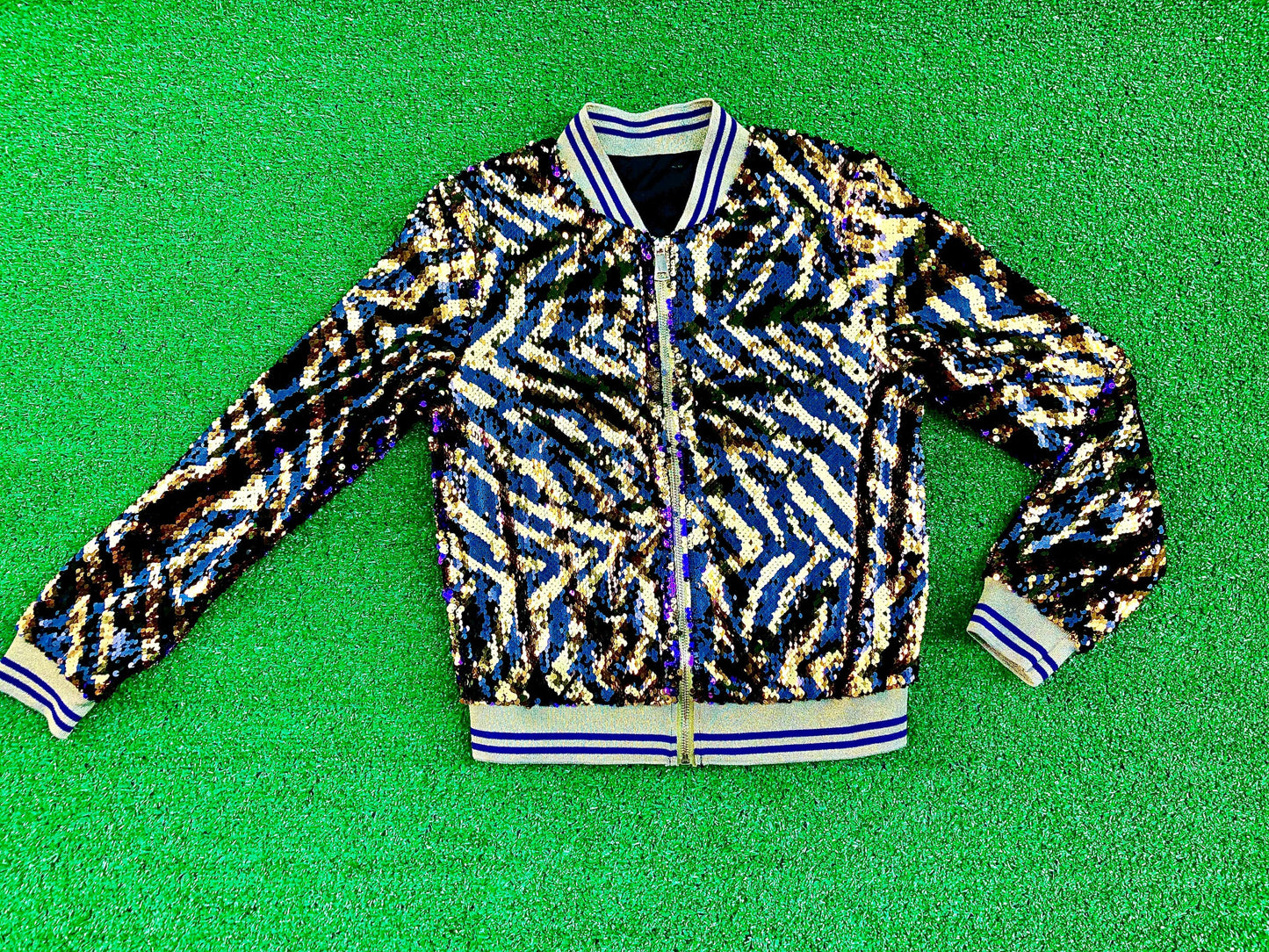 GLEAUX GIRL Tiger Stripe Sequin Jacket - TruColorsGameday